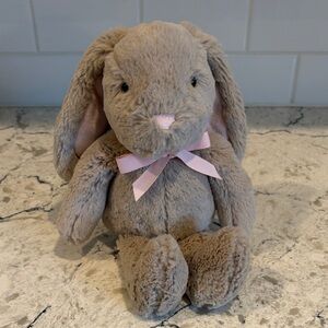 Pottery Barn Gray Plush Bunny